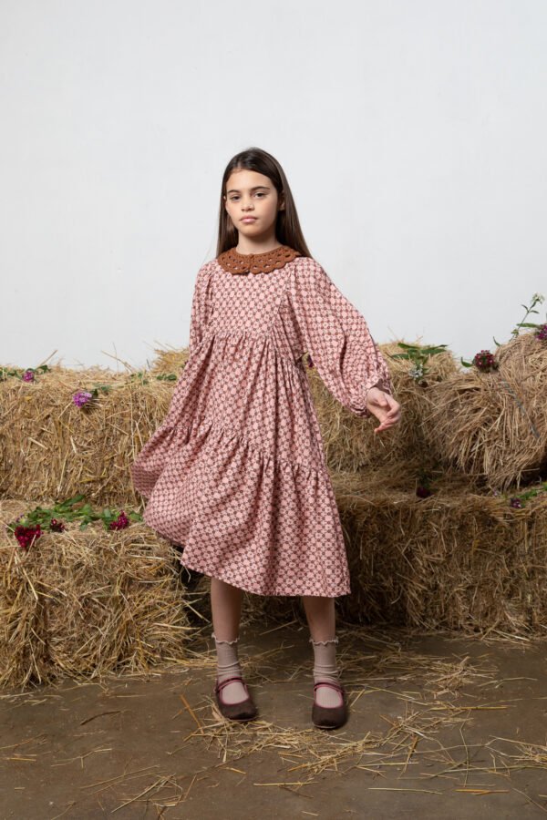 Bebe Organic gėlėta suknelė mergaitėms