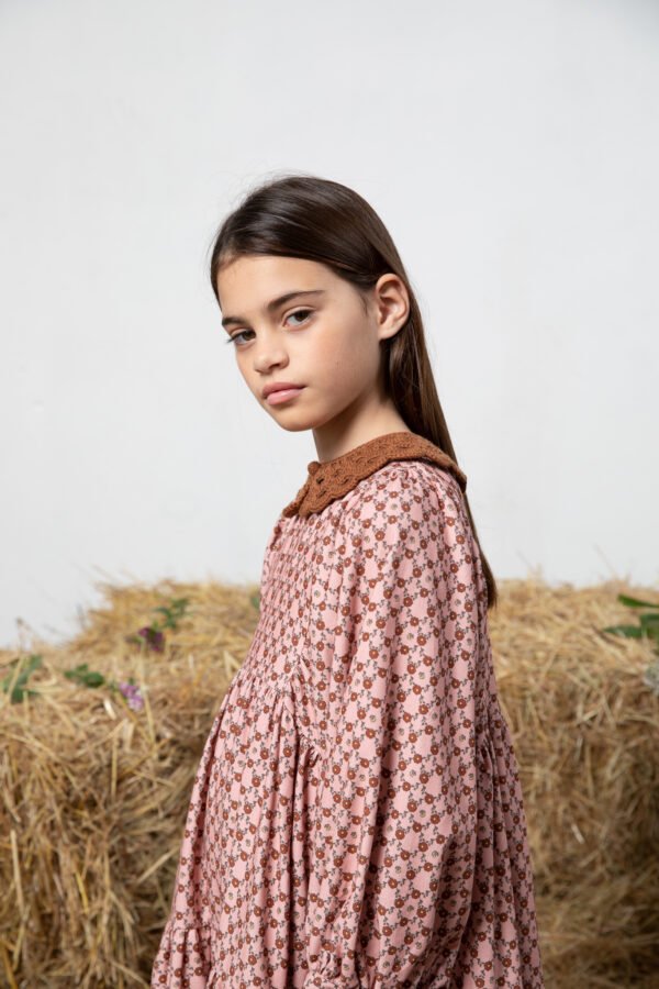 Bebe Organic gėlėta suknelė mergaitėms