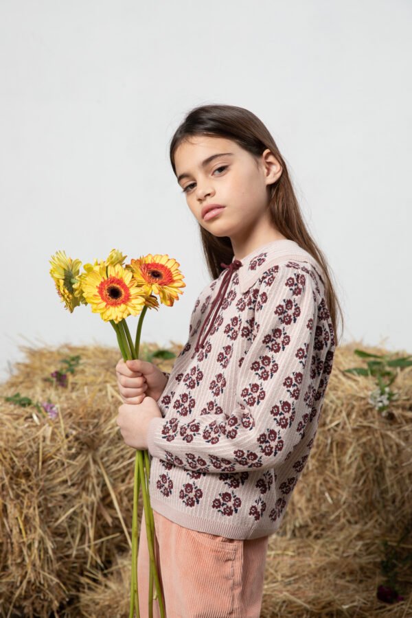 Bebe Organic Esther gėlėtas megztukas mergaitėms