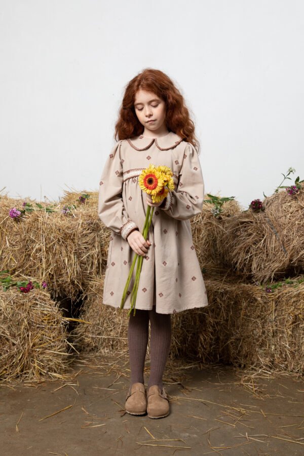 Bebe Organic folkloro stiliaus suknelė mergaitėms