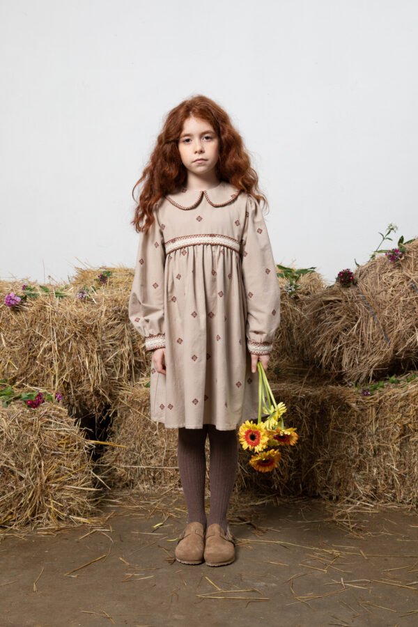 Bebe Organic folkloro stiliaus suknelė mergaitėms