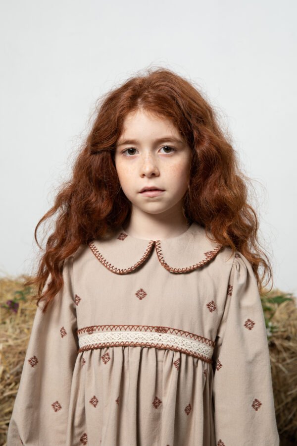 Bebe Organic folkloro stiliaus suknelė mergaitėms