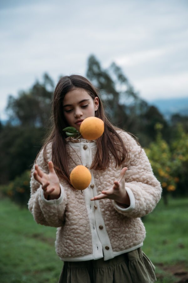 Bebe Organic vilnonis paltukas mergaitėms
