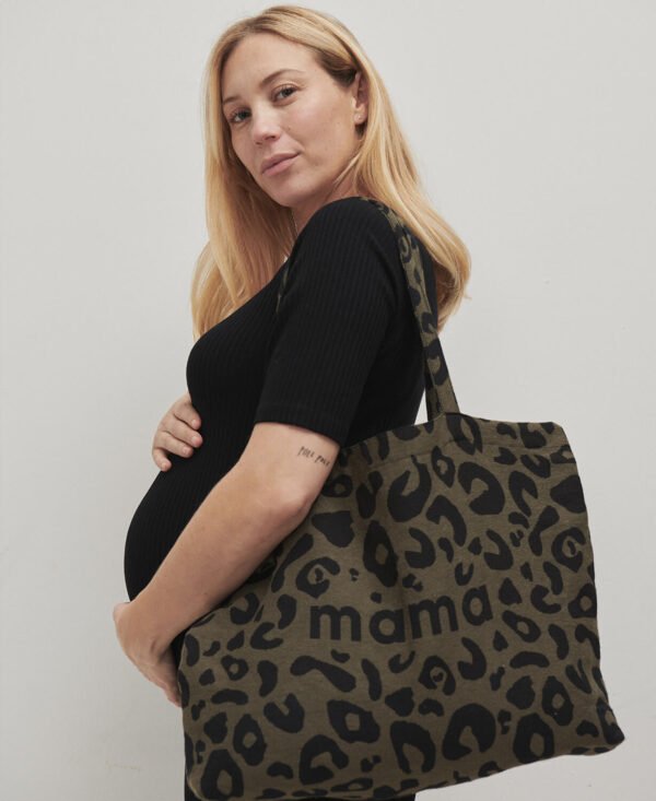 Joli Bump leopardinis pirkinių krepšys mama