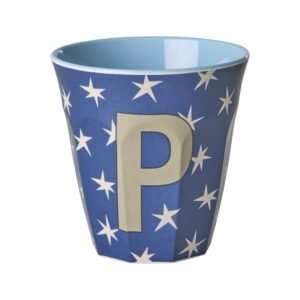 Vaikiškas puodelis su žvaigždutėmis ir raide P