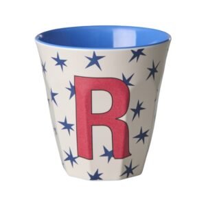 Vaikiškas puodelis su žvaigždutėmis ir raide R