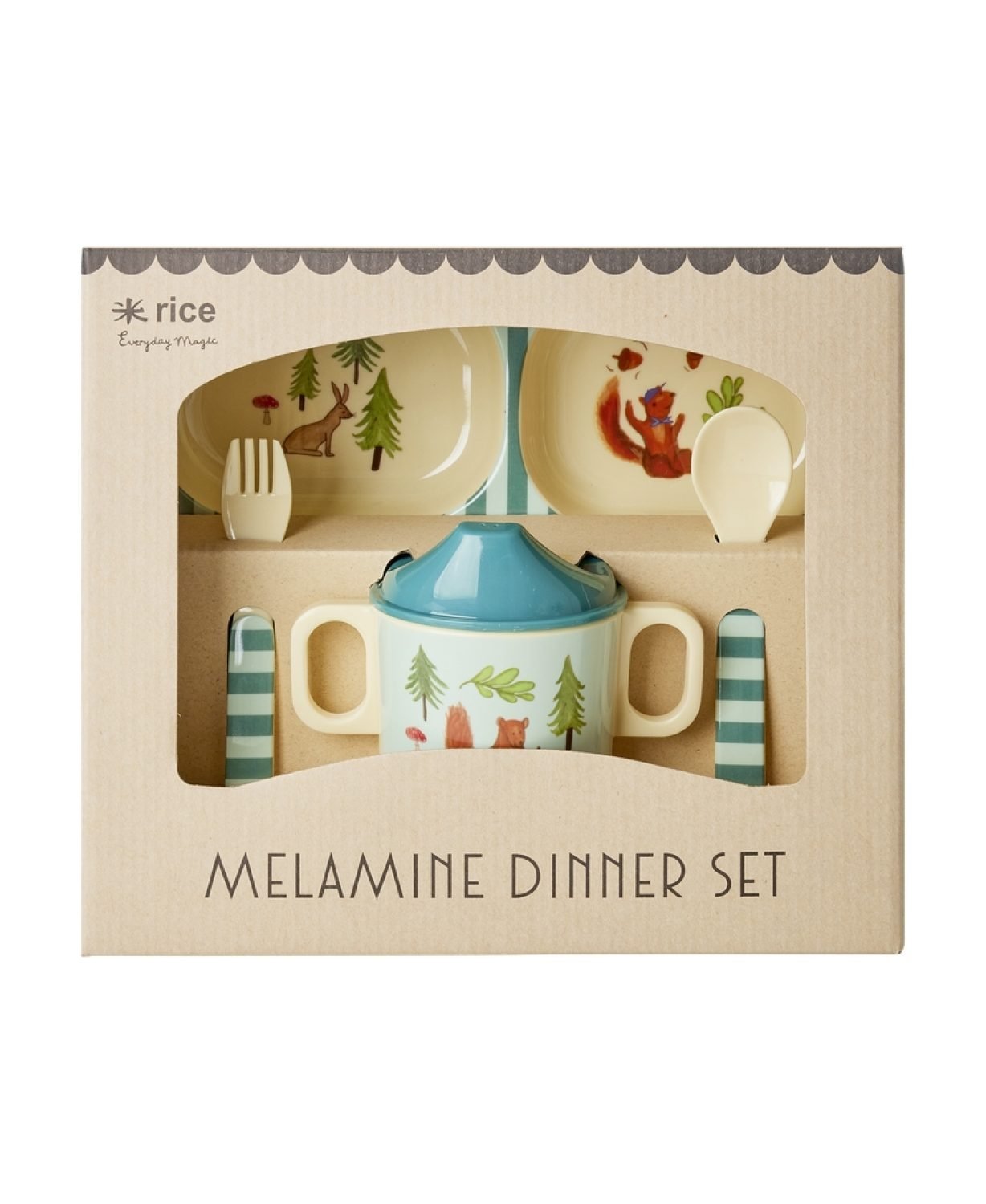 Spalvingas vaikisku indu rinkinys