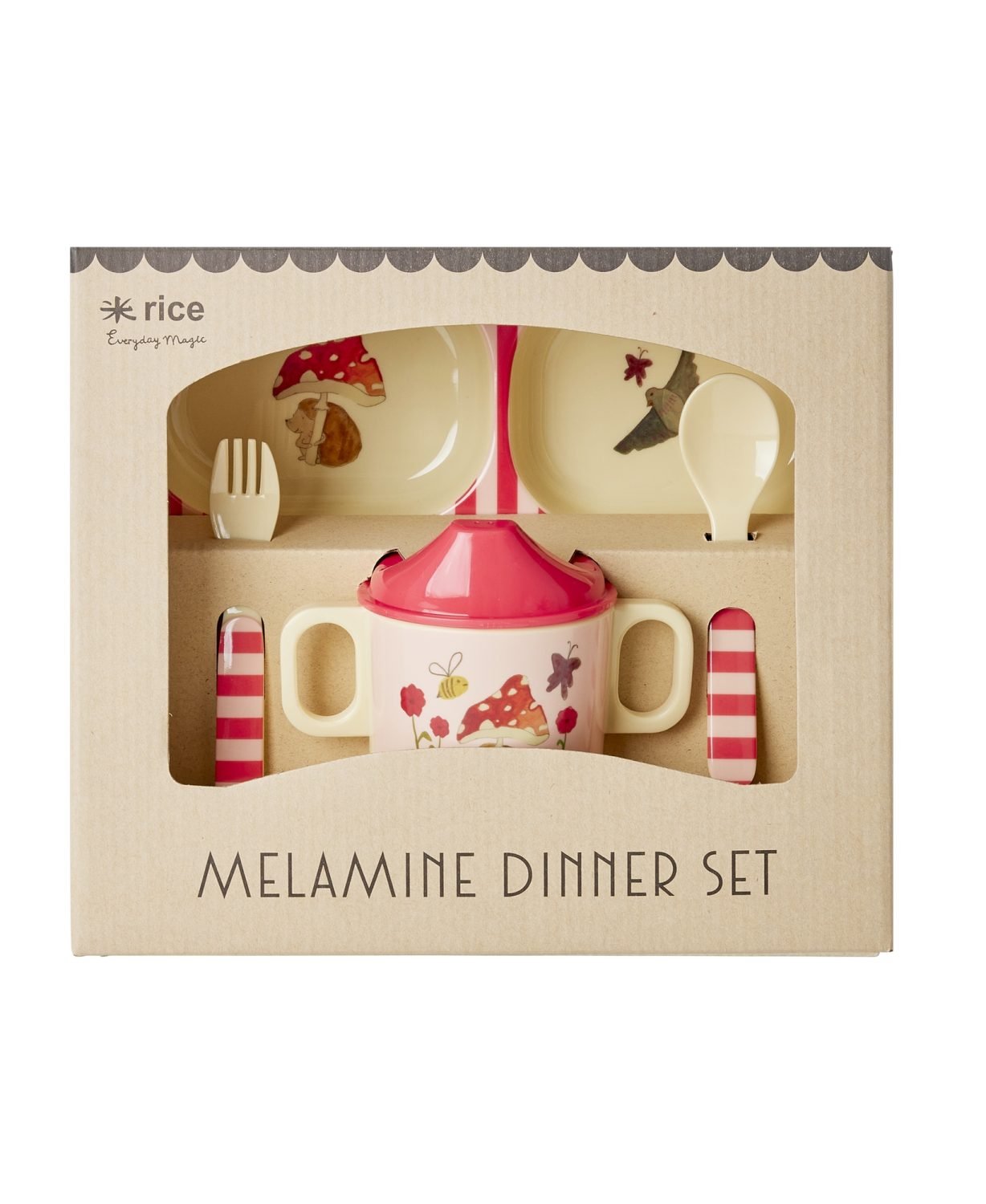 RICE vaikiškų indų rinkinys su paveiksliukais