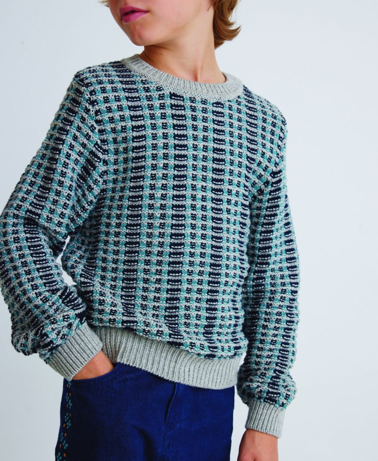 Stilingas ir šiltas Vaikiškas megztinis berniukui su vilna