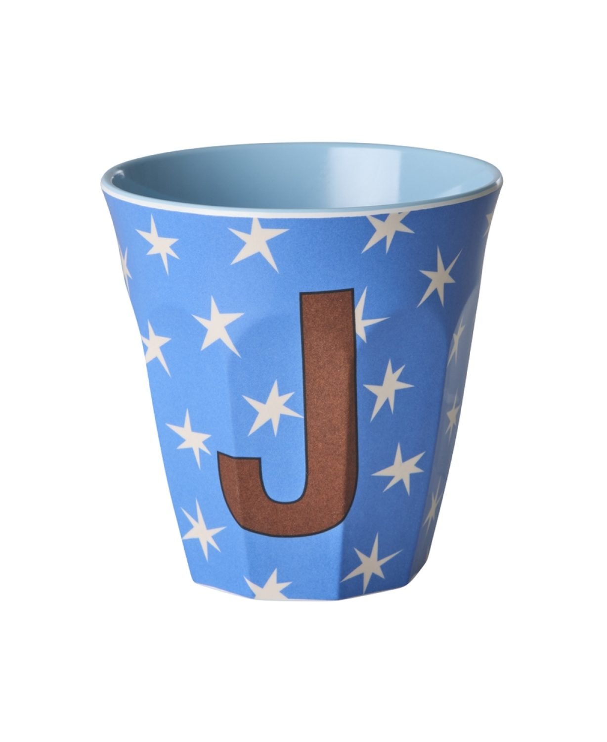 Vaikiškas puodelis su žvaigždutėmis ir raide J