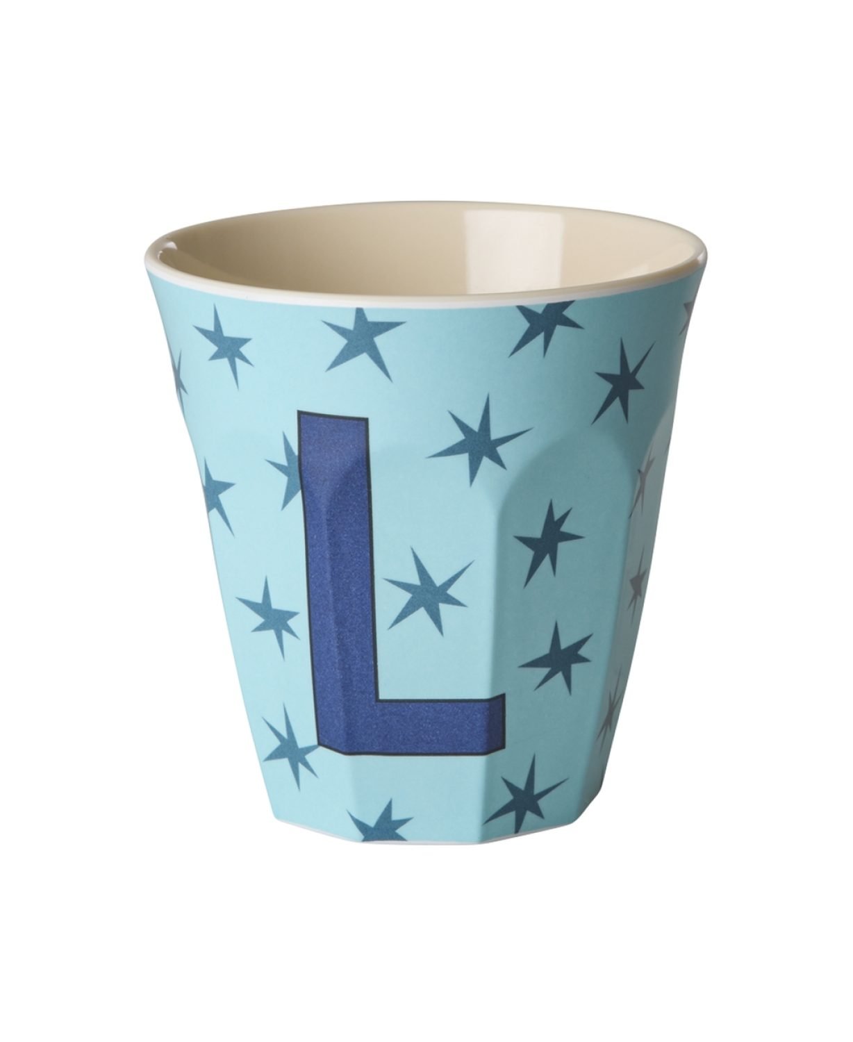 Vaikiškas puodelis su žvaigždutėmis ir raide L