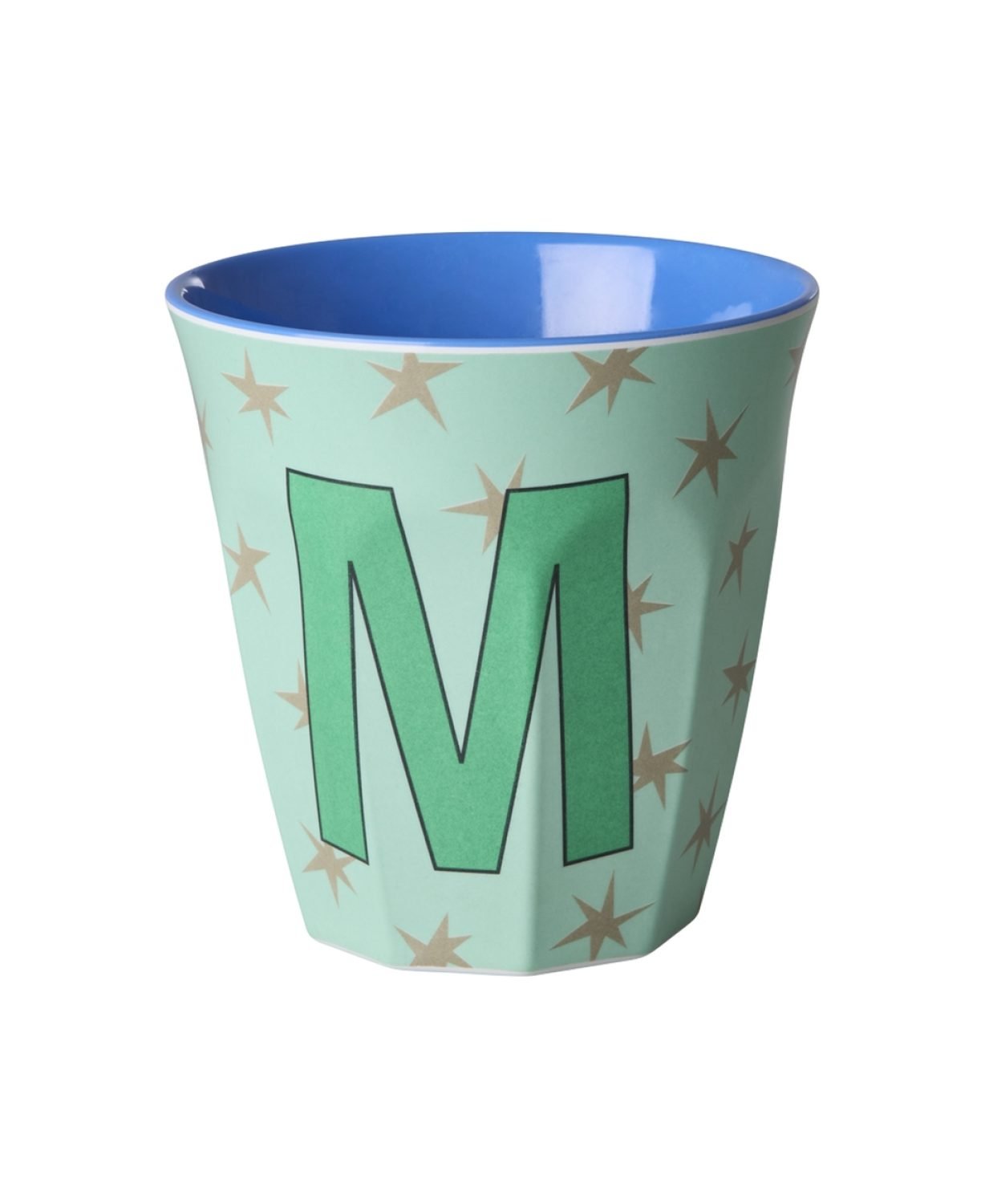 Vaikiškas puodelis su žvaigždutėmis ir raide M