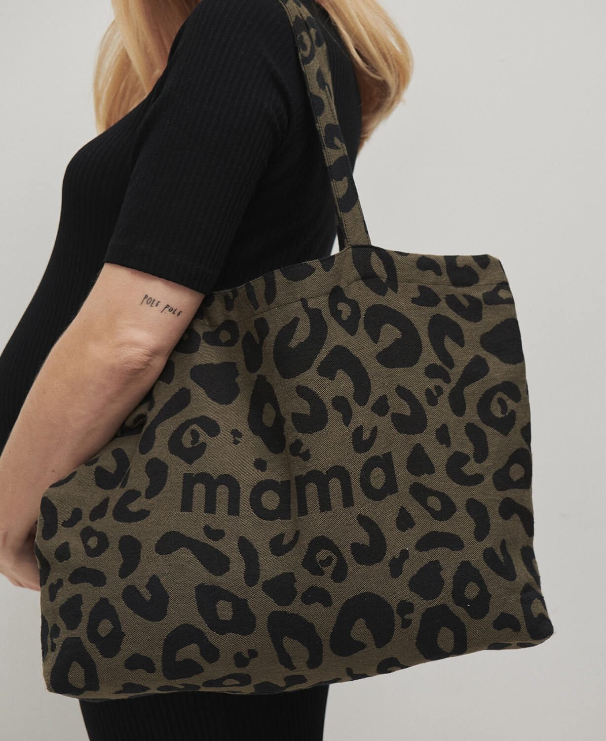 Joli Bump leopardinis pirkinių krepšys mama